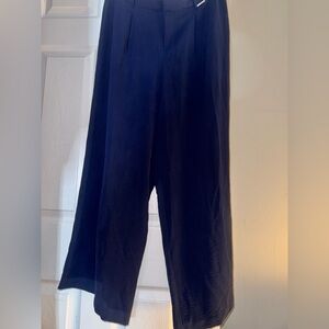 Adrienne Vittadini Women’s Deep Blue Dress Pants with gold signature hardware